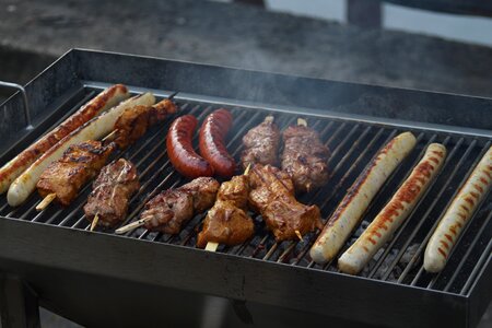 Grilled steak grilling