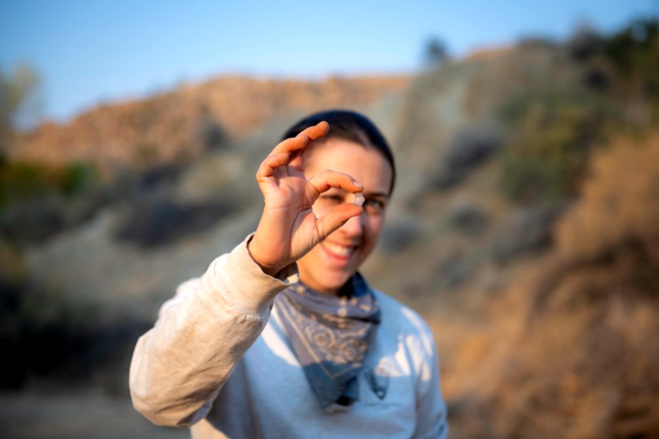 Park ranger performing archaeology surveys at Cottonwood Springs