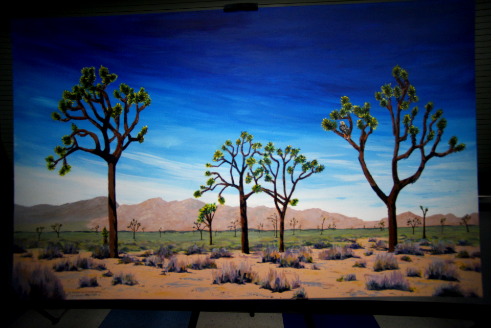 Large student and AIR collaborative painting