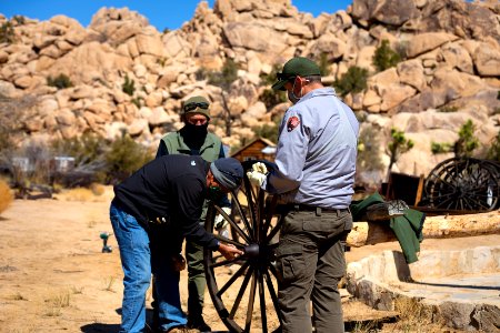 Ranger Completing Preservation Work at Keys Ranch photo