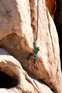 Climber stewards climbing in Hidden Valley Campground