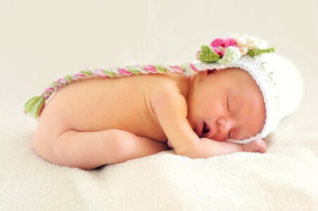 Cute newborn naked