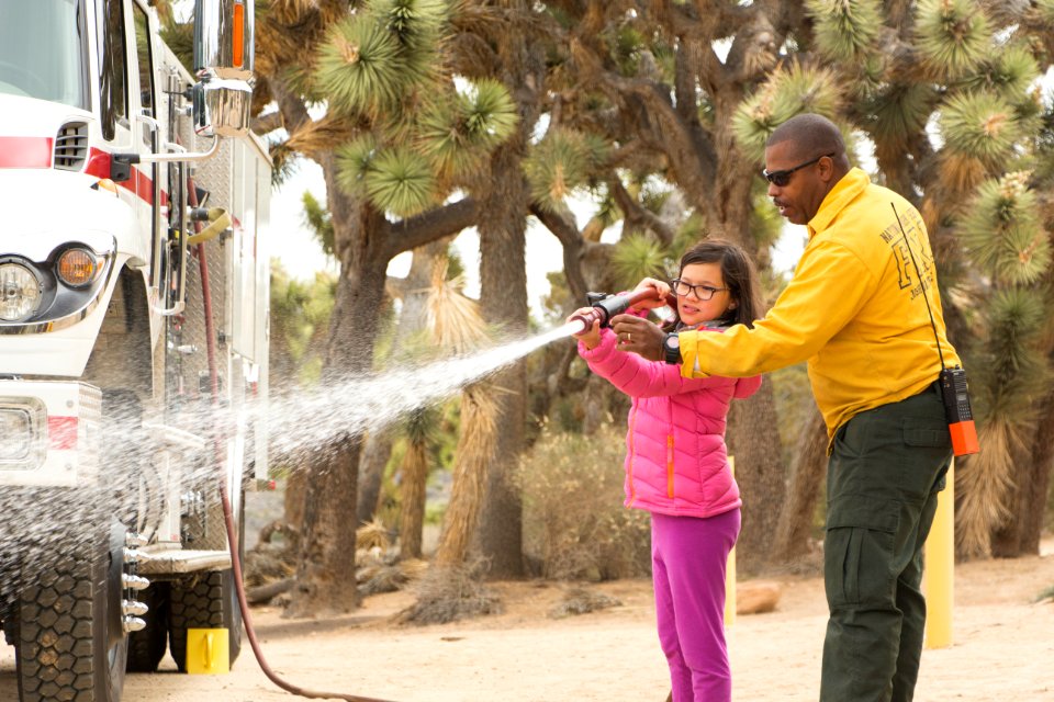 National Junior Ranger Day, April 25, 2015; firefighter activities