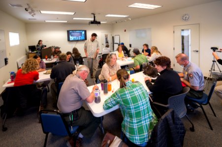 Interpretive Park Rangers Discuss Scientific Literacy in Small Groups at a Climate Change Workshop