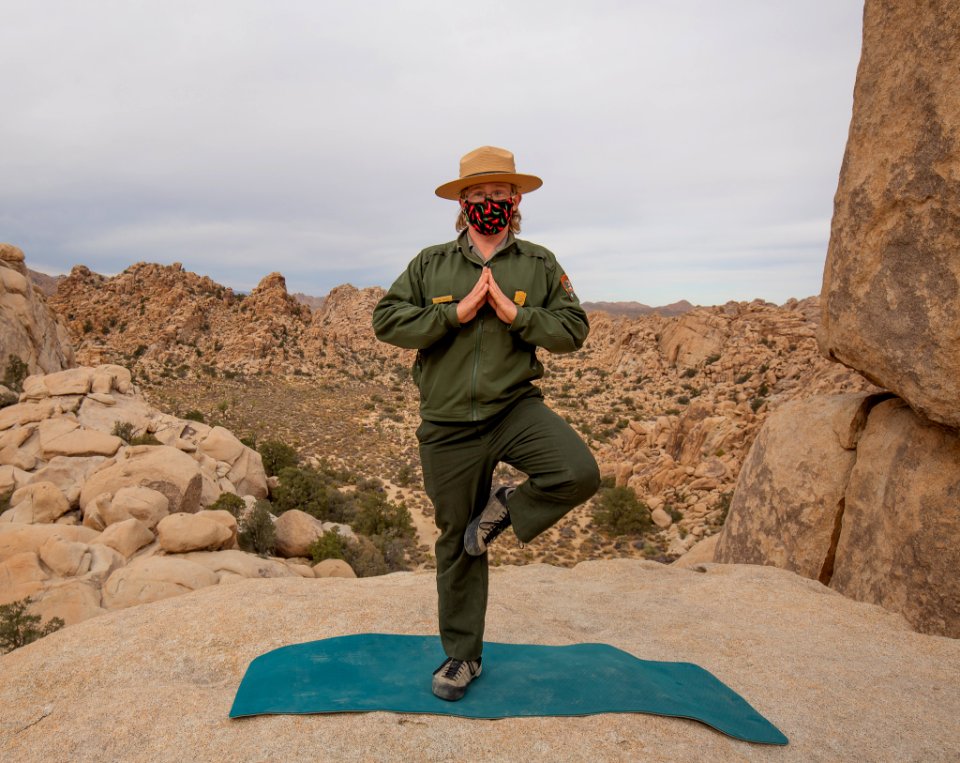 Park Ranger in Joshua Tree Yoga Pose