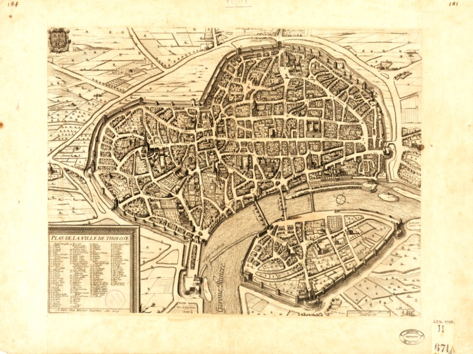 1631 - "Plan de la ville de Tholose".