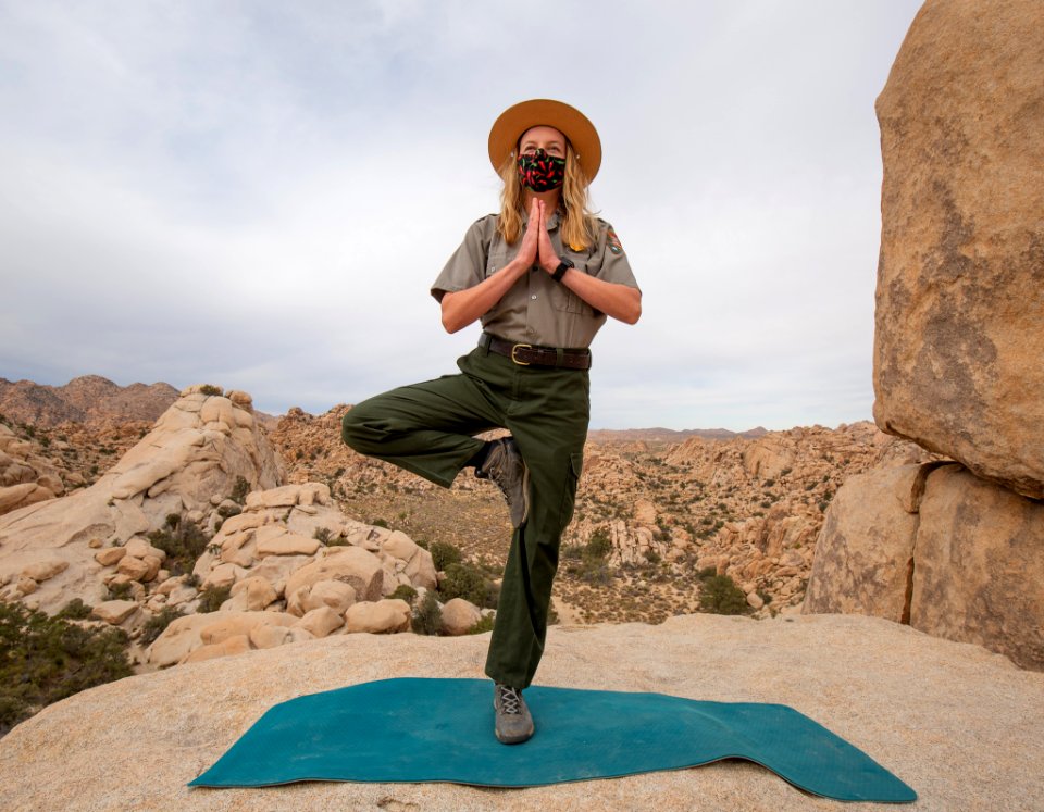 Park Ranger in Joshua Tree Yoga Pose