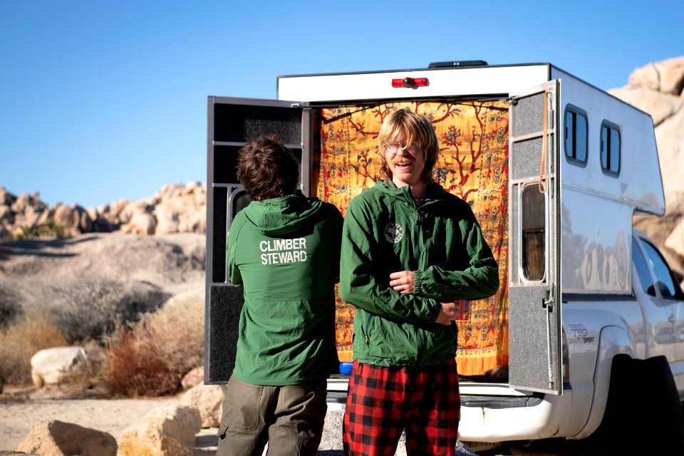 Spring 2021 Climber Stewards at their campsite