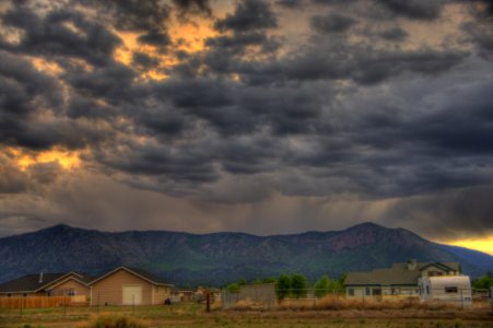 Storm clouds over the Peaks (HDR) photo