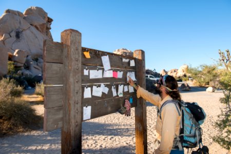 Message Board in Hidden Valley Campground