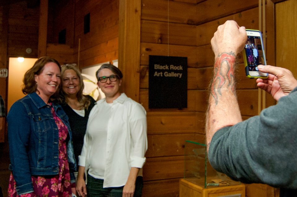Guests at the Black Rock Art Gallery opening