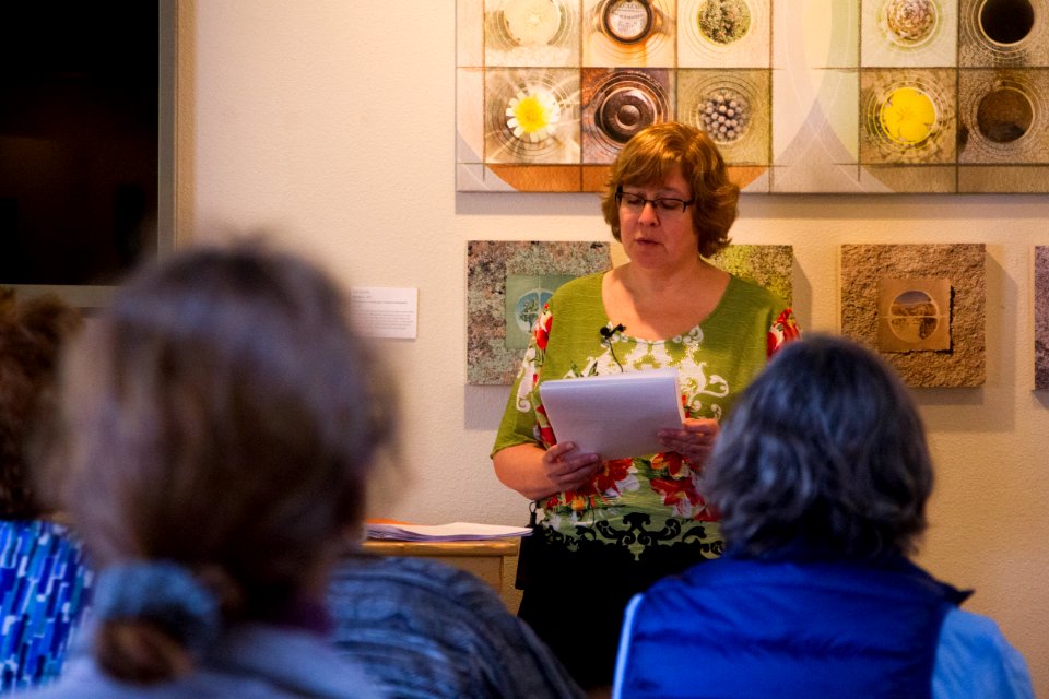 Artist in Residence Lauren Eisenberg Davis reads excerpts from her book and answers questions at Joshua Tree Visitor Center