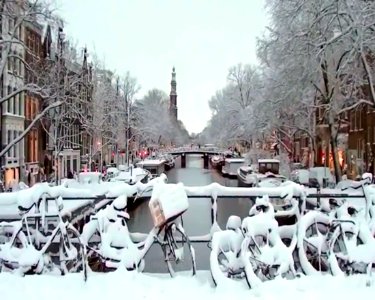 Netherlands snowstorm photo