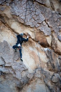 Rock climber at Hidden Valley