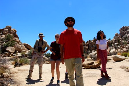 Hikers on a trail