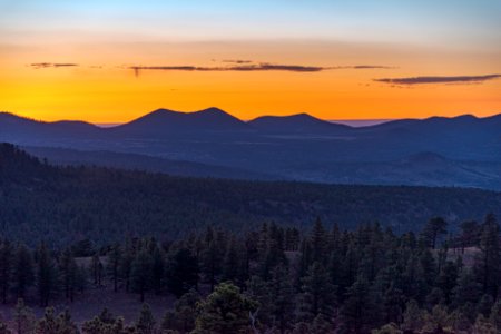 Sunset looking northwest over cinderhills