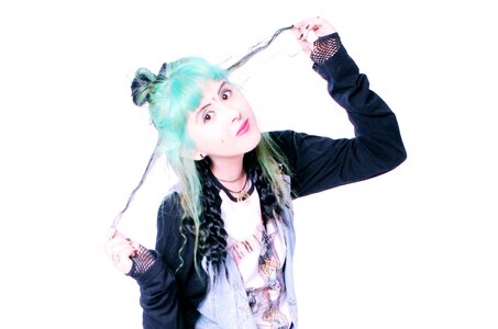 Hair styling rock music conceptual urban