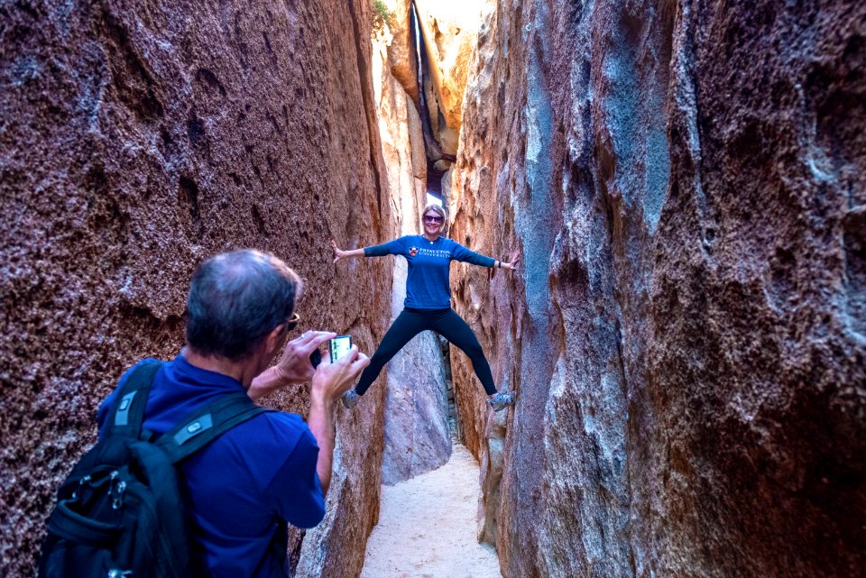 Rock scrambling in The Real Hall of Horrors