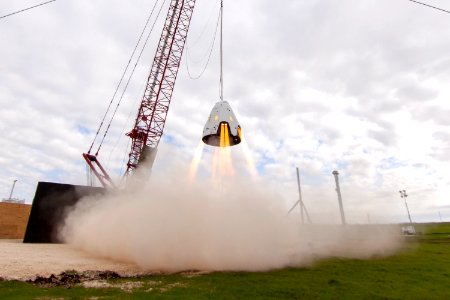SpaceX Dragon Propulsive Descent Landing Test photo