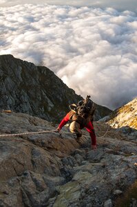 Steep rock exposed photo