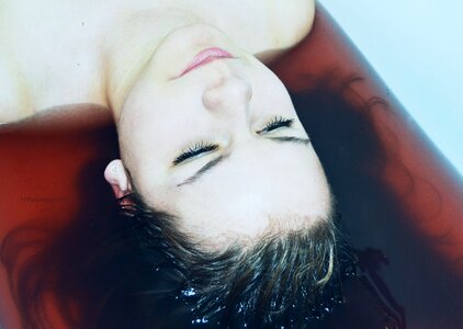 Girl blood bath