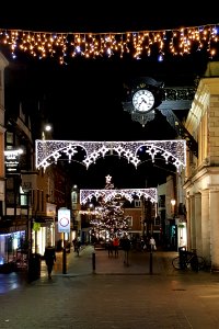 Winchester High Street at Christmas, 2016