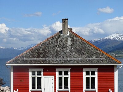 Scandinavia fjord architecture photo