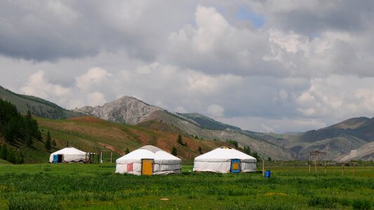 Landscape mongolia steppe photo