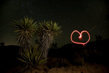 Light painting a heart photo