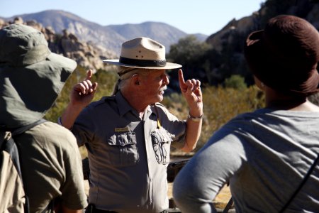 Visitors and Park Ranger David Denslow on a Keys Ranch Tour photo