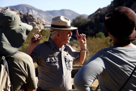 Visitors and Park Ranger David Denslow on a Keys Ranch Tour