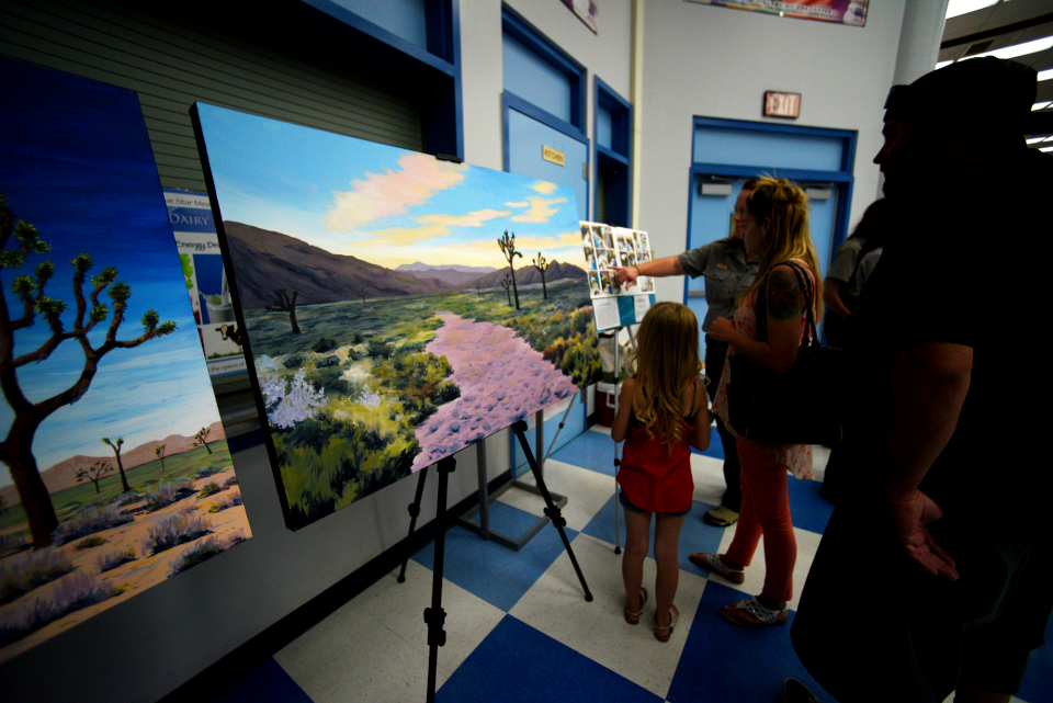 Large student and AIR collaborative painting
