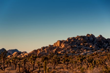 Sunset on rocks photo