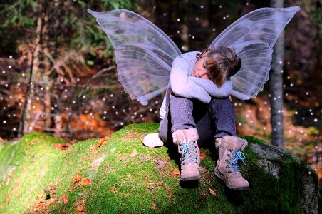 Thoughtful wing fairy tales photo