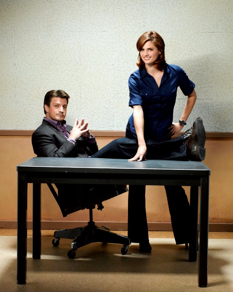 Castle Season 2 Stana Katic and Nathan Fillion 20090818 02