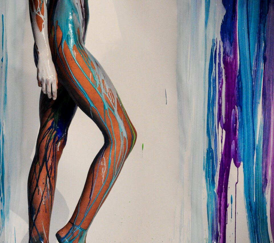 Body painting models studio