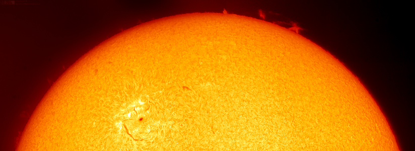 Active region 2670 and prominences on today's Sun
