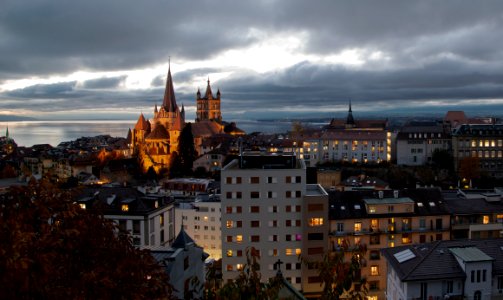 Lausanne au crépuscule