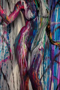 Body painting studio models