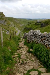 The dry (and very stony) valley