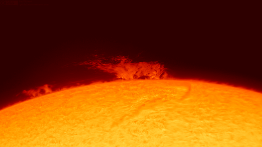 Awesome prominence on the Sun today