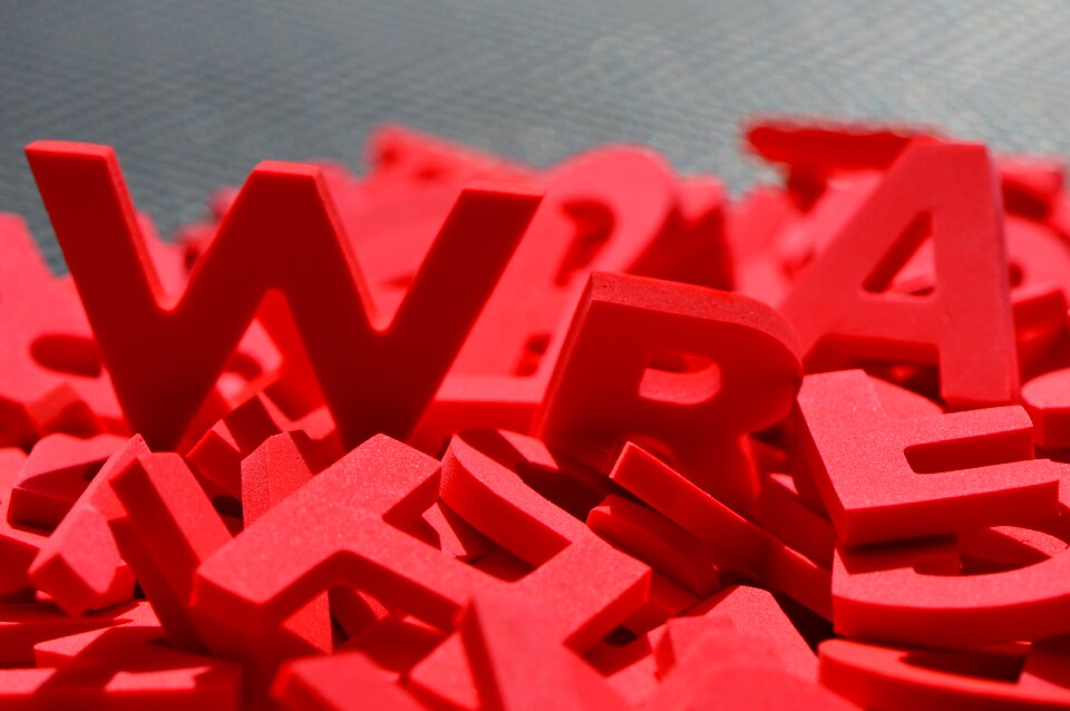 Moosgummi red alphabet