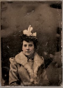 Tintype portrait of a woman photo