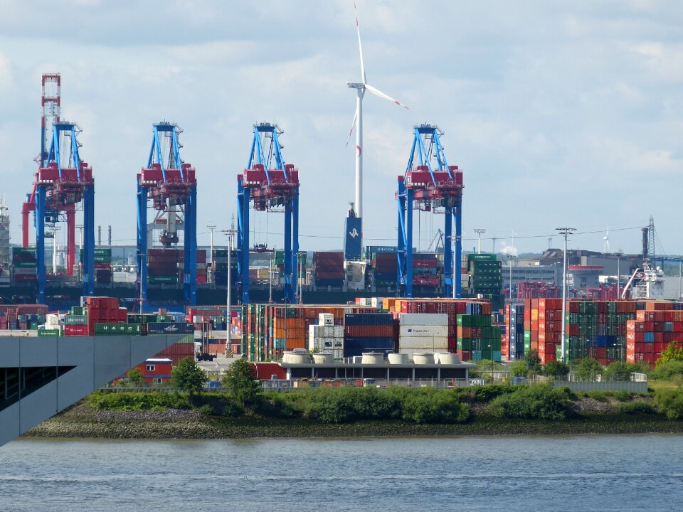 Cranes elbe industrial heritage