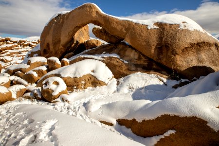 Arch Rock in the snow photo
