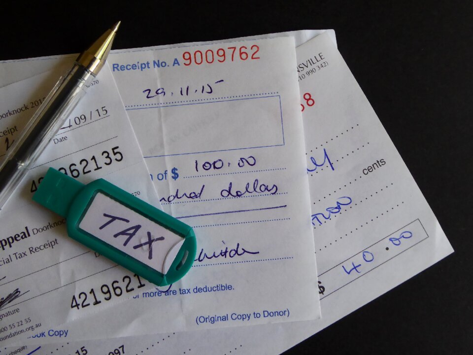 Receipt deduction donate