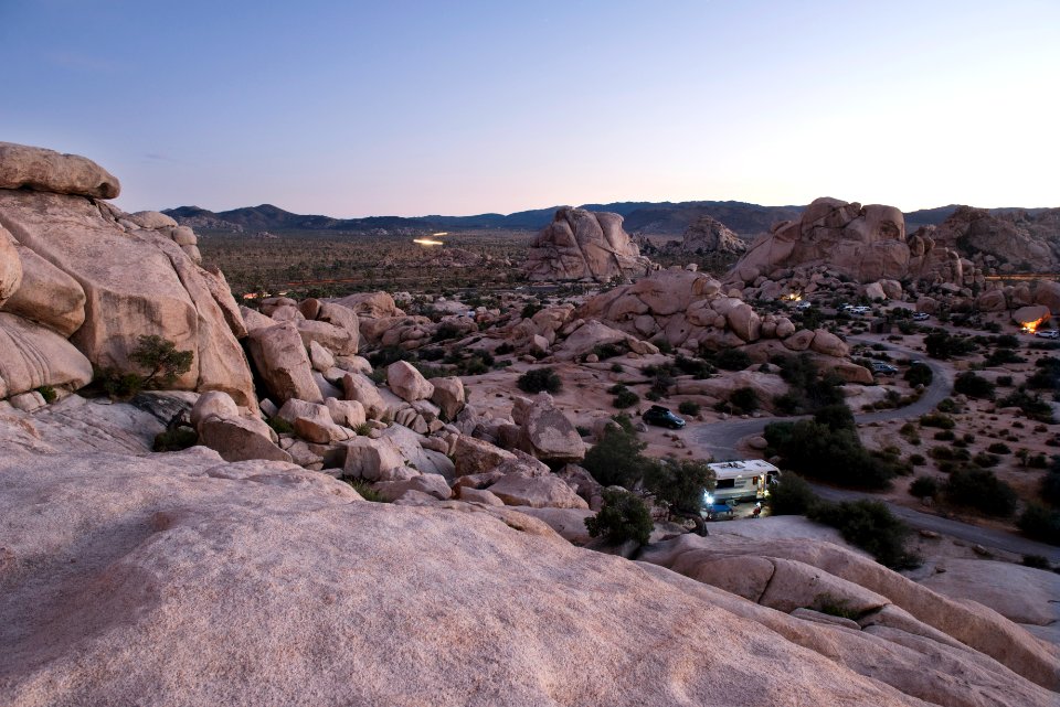 Sunset at Hidden Valley Campground