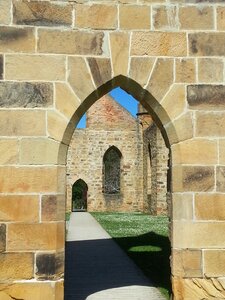 Church ruin port arthur photo