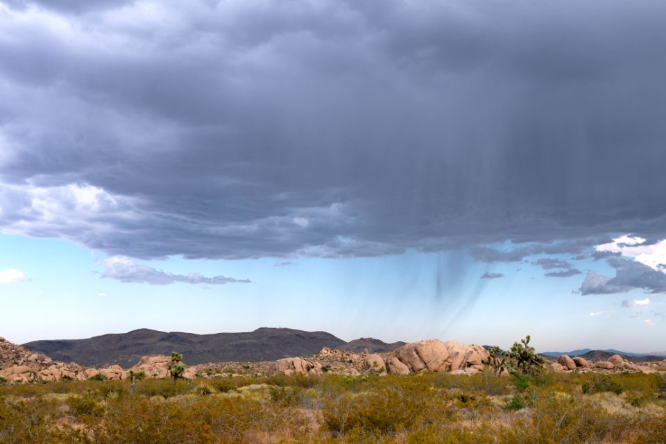 Monsoon clouds over Belle Mountain from Live Oak Picnic Area