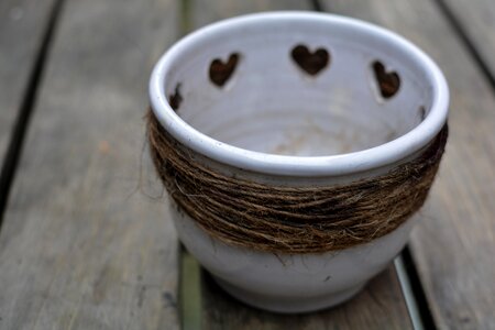 White pot empty pot potted